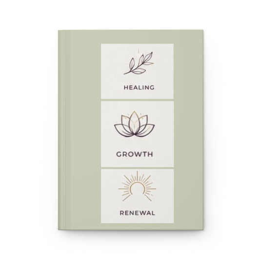 Healing Growth Renewal Hardcover Journal — Guided Wellness Notebook