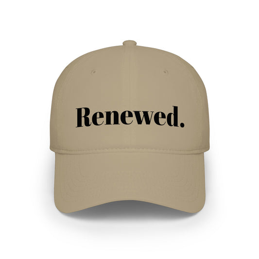 Renewed. Baseball Cap – Minimal Inspirational Dad Hat for Everyday Wear
